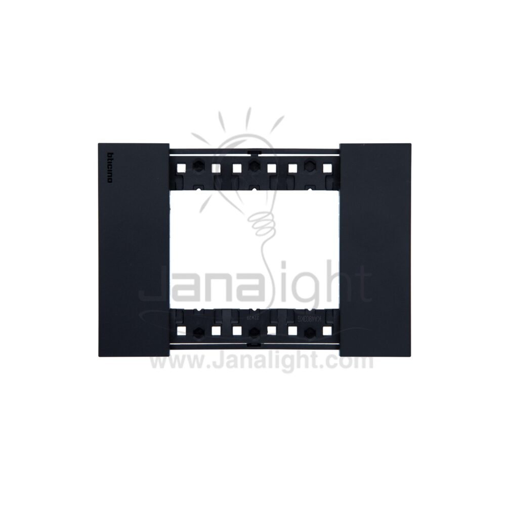 وش 3 فتحة اسود ليفينج ناو black 3 Module Cover Plate Living now